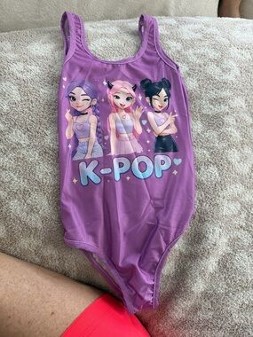 K-POP Graphic One-Piece Swimsuit